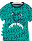 Pijama verde fosforescente con dibujo de cocodrilo para niño NEGOPYCDRA / 22SH12HAPYJ630