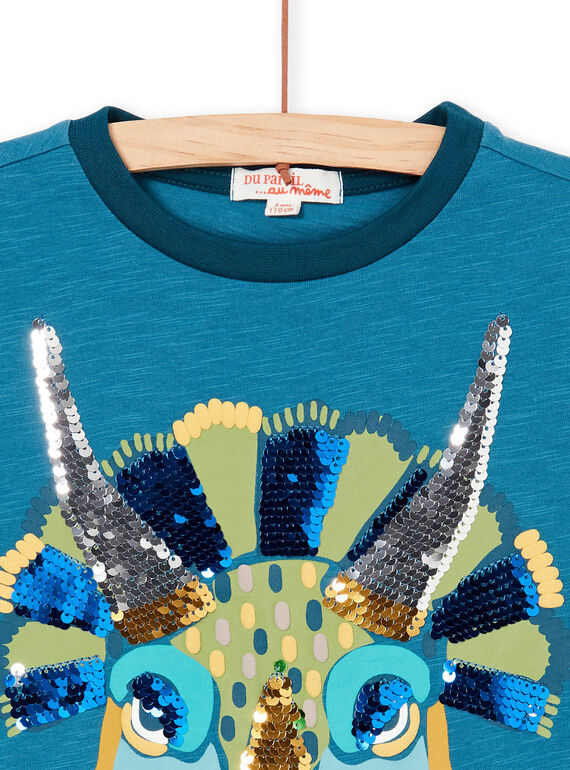 Camiseta azul para niño LOVERTI5 / 21S902Q3TMC715