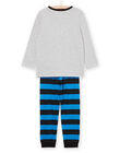 Pijama largo con estampado de mapache 3 prendas PEGOPYJMAN2 / 22WH1262PYGJ922