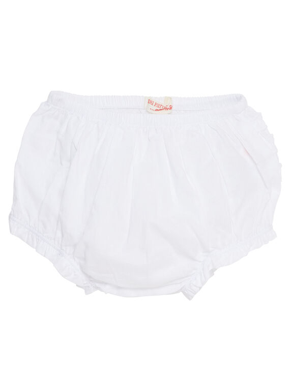 Cubrepañal de color blanco para niña recién nacida JIJOBLOO1 / 20SG09T1BLR000