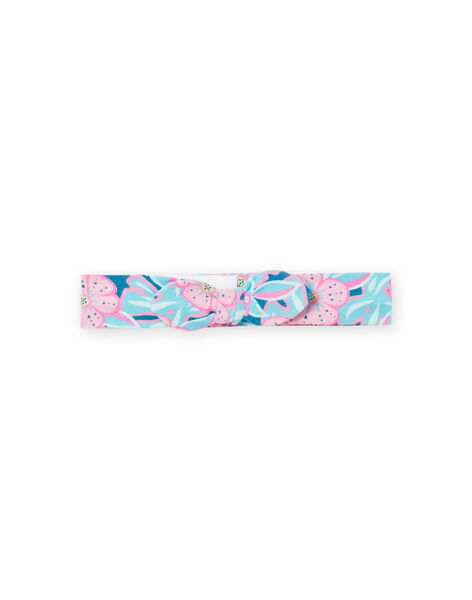Cinta para el pelo de color azul y rosa, con estampado floral, para bebé niña NYIFICBAN / 22SI09U1BAN215
