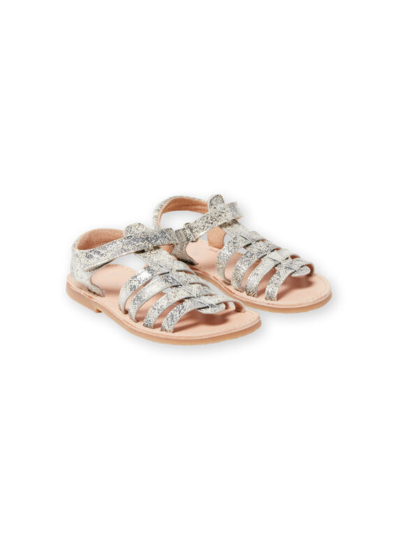 Sandalias de piel de serraje con múltiples tiras para niña LFSANDVICKIE / 21KK355LD0E956
