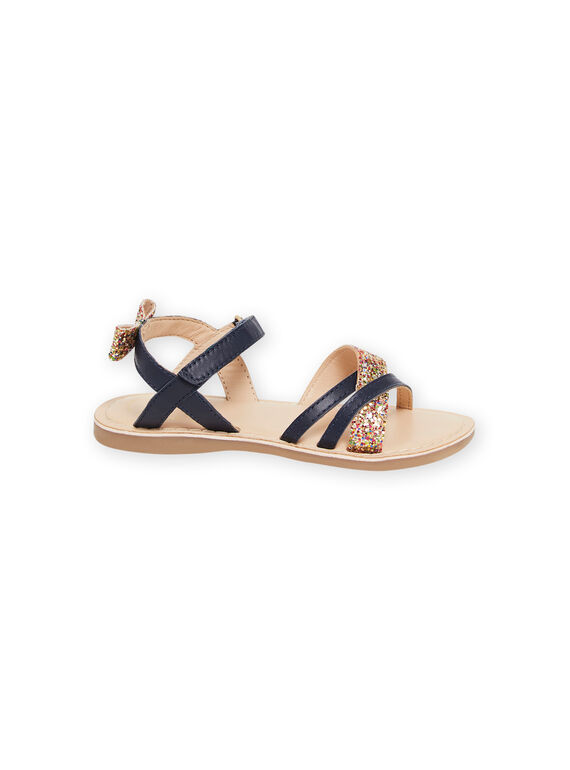 Sandalias de color azul marino con brillo para niña NASANDMARINE / 22KK3544D0E070