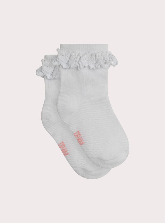 Calcetines blancos de encaje para bebé niña XYIJODEN1 / 25WI09E4SOQA001