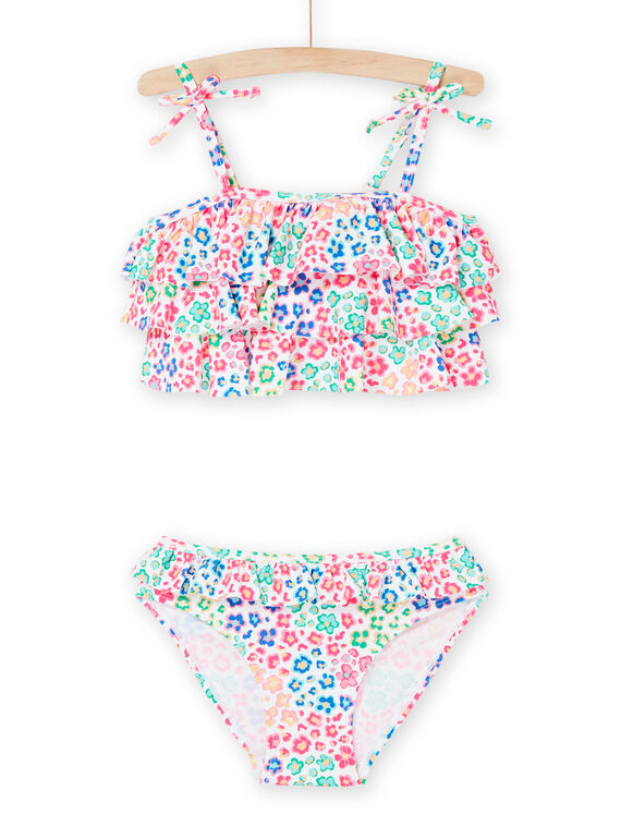 Top de bikini y braga multicolor con estampado floral RYABIK1 / 23SI01R1MAI000