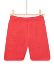 Bermudas de color rojo cangrejo para niño NOJOBER2 / 22S902C2BERF524