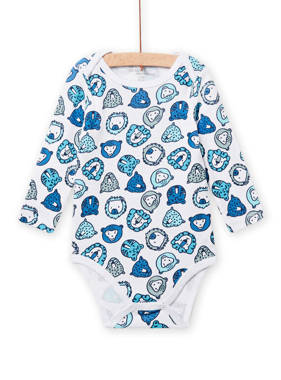 Body blanco con estampado de animal para bebé niño NEGABODAOP / 22SH14I6BDL000