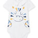 Body blanco con cuello con dibujo de cebra para bebé niño