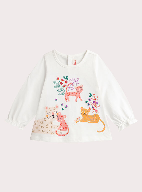 Top con animación de leopardo para bebé niña VIKOTEE2 / 24WG0932TML001