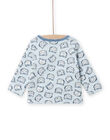 Camiseta reversible azul y blanca para bebé niño NUMOTEE2 / 22SG10N2TML020