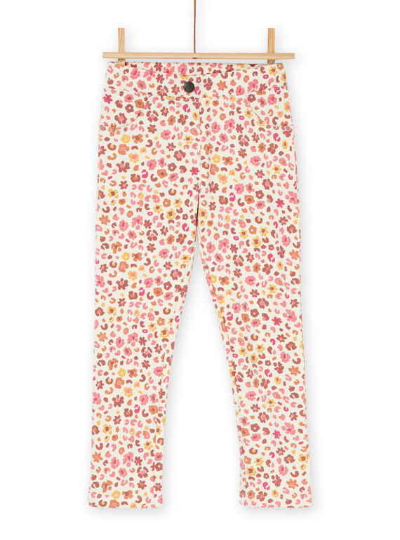 Pantalón de muletón de color crudo oscuro y rosa RAJOMOL3 / 23S90183PAN003