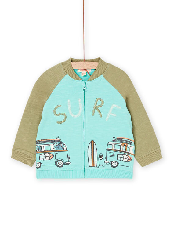 Cárdigan turquesa con estampado de surf RUEXOGIL / 23SG10V1GILC216