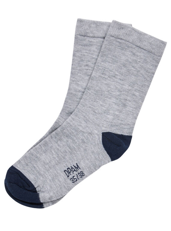 Calcetines de color gris y azul marino para niño JYOESCHO2 / 20SI0261SOQJ922