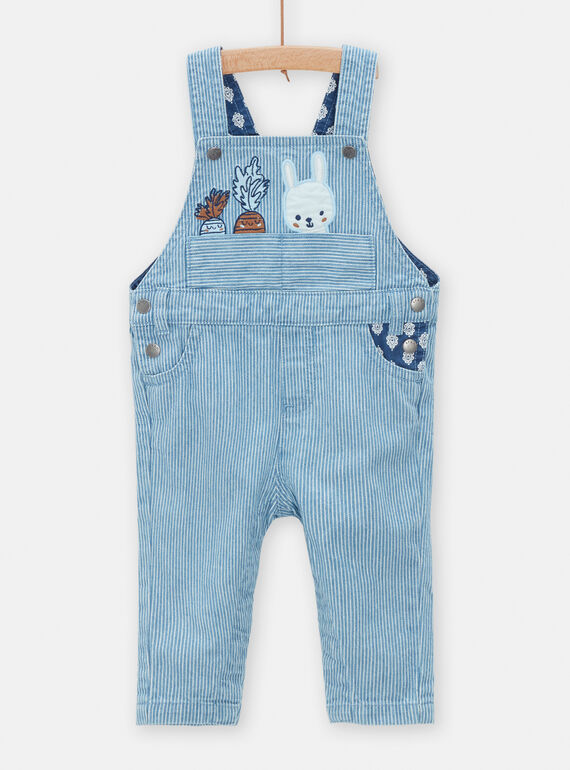 Peto azul y blanco con estampado de rayas para bebé niño TUDESAL / 24SG10J1SALC214