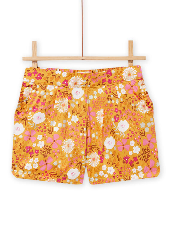 Short amarillo maíz, para niña NABASHORT / 22S90111SHOB107