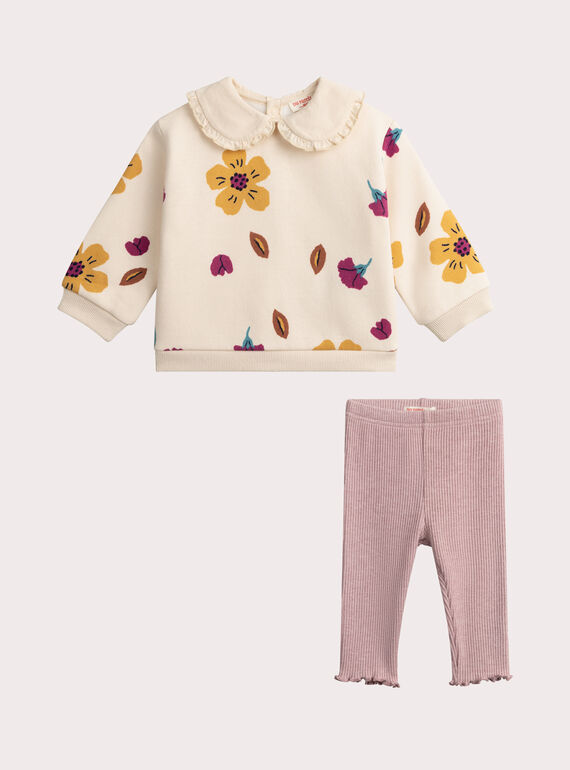 Conjunto de jersey y leggings para niña  VIBAENS / 24WG09Q1ENS311
