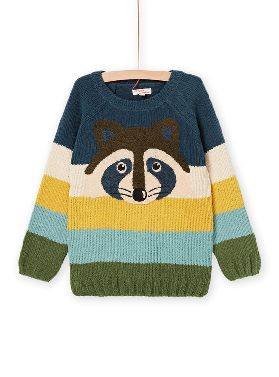 Jersey de manga larga de rayas y estampado de mapache PORHUPUL / 22W902Q1PUL716