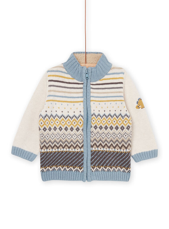 Cárdigan de punto con estampado jacquard PUREGIL / 22WG10T1GILA016