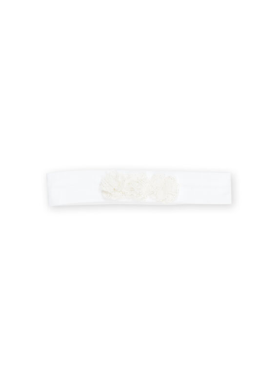 Cinta para el pelo blanca con 3 flores en 3D RYINEOBAN2 / 23SI09O1BAN000