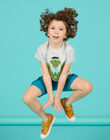 Camiseta gris jaspeado con estampado de rana para niño NOHOTI3 / 22S902T6TMCJ920