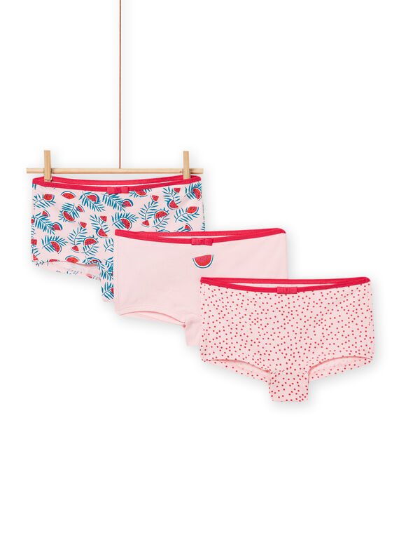 Pack de 3 shortis rosas a juego para niña NEFAHOTPAST / 22SH11J1SHYD328