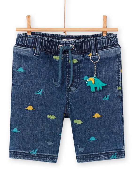 Bermudas vaqueras de color azul, con estampado de dinosaurios, para niño LOVERBER2 / 21S902Q1BERP274