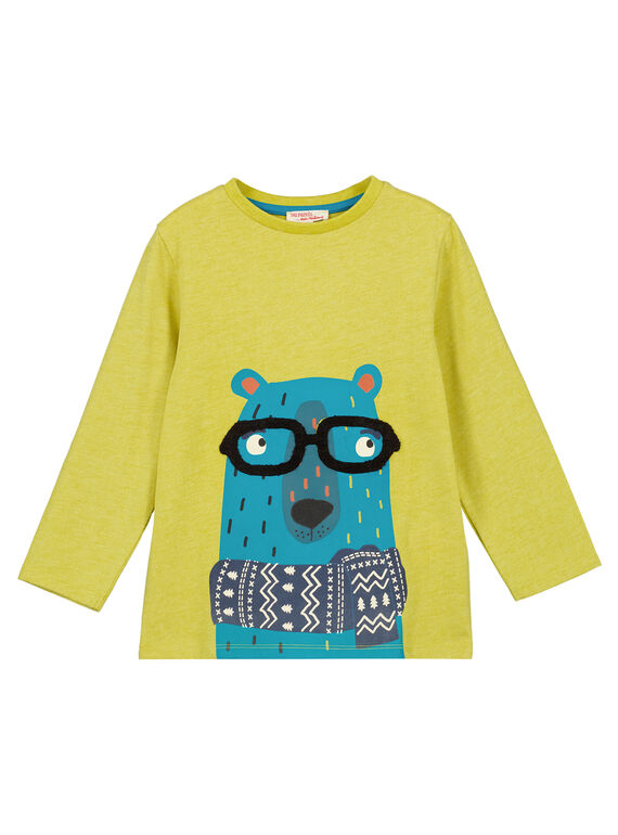 Camiseta de manga larga de color amarillo GOTUTEE1 / 19W902Q2TMLB111