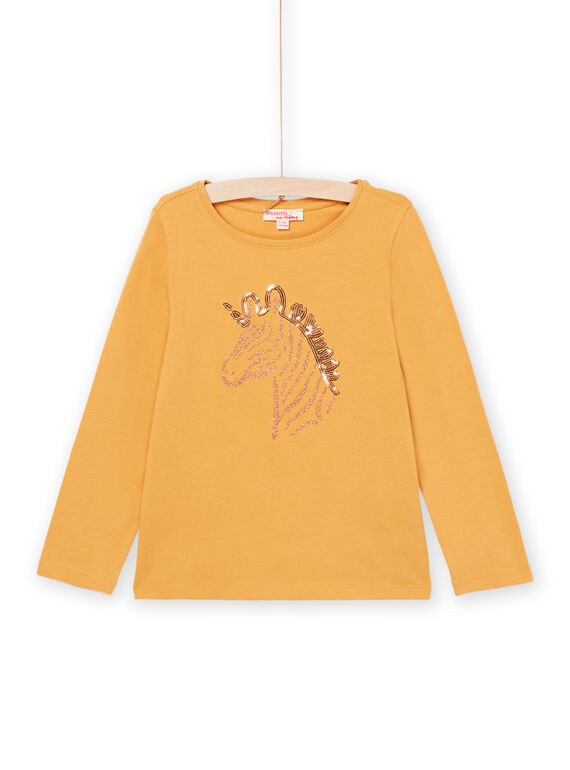 Camiseta amarilla de manga larga con dibujo de cebra PAJOYTEE5 / 22W901B2TMLB107