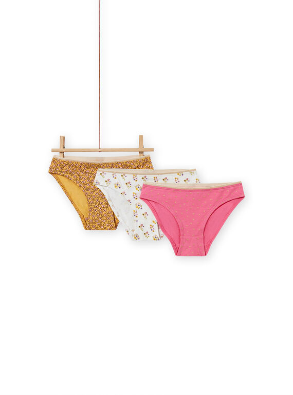 Pack de 3 braguitas a juego para niña MEFALOTSAU / 21WH11C2D5LB107
