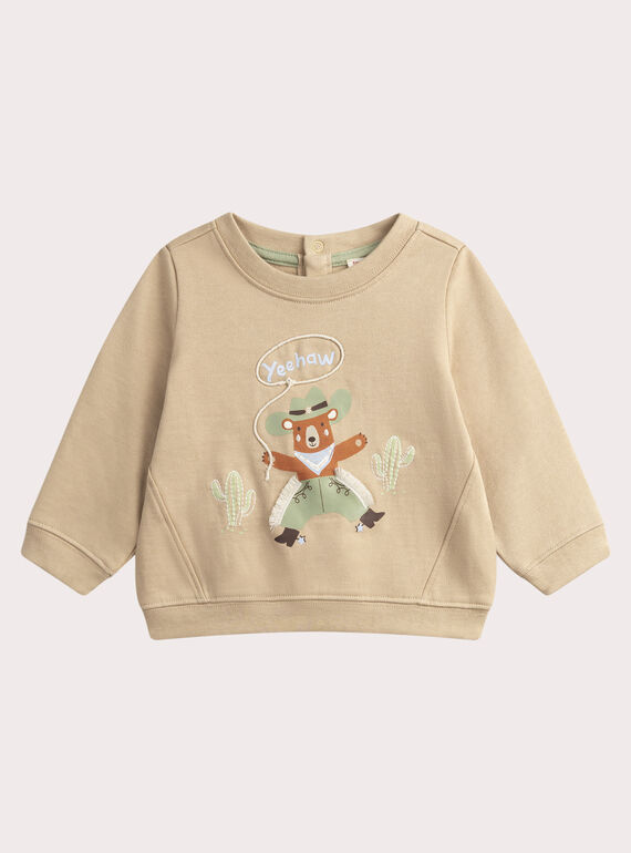Sudadera avellana para bebé niño WULANSWE / 25SG1042SWE821