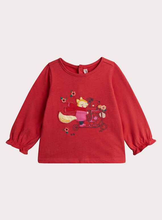 Camiseta de manga larga con animación para niña  VIROTEE / 24WG09P1TMLF505