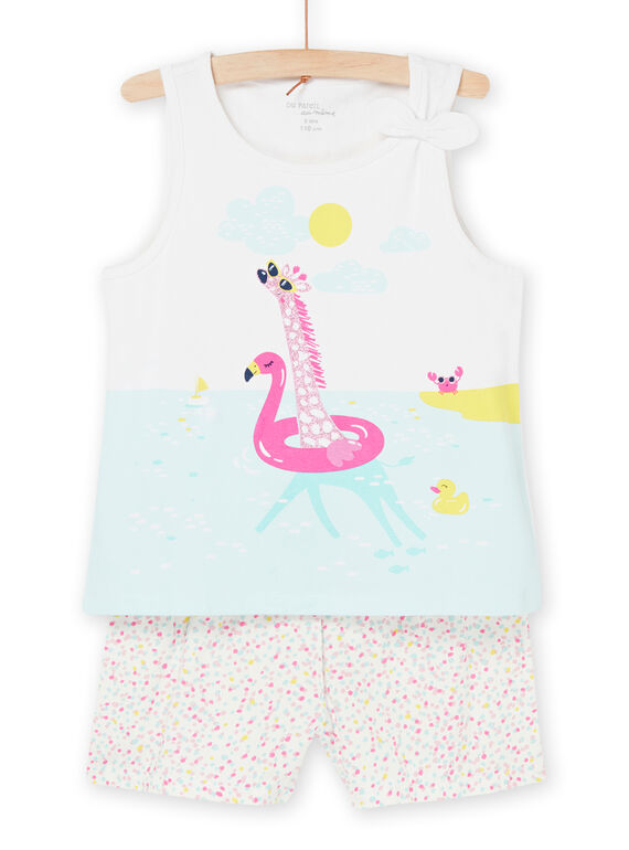 Pijama blanco con estampado de jirafa en el mar REFAPYJNAT / 23SH11H5PYJ000