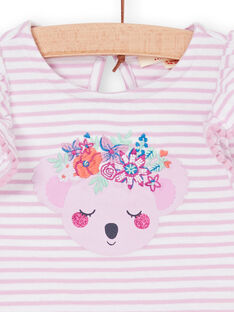 Camiseta de rayas de color rosa y blanco, para bebé niña LIVITI / 21SG09U1TMC320