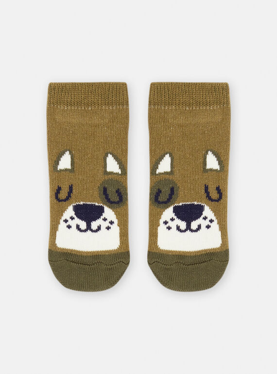 Calcetines verdes con estampado de perro SYUJOCHOB3 / 23WI10M1SOQ633