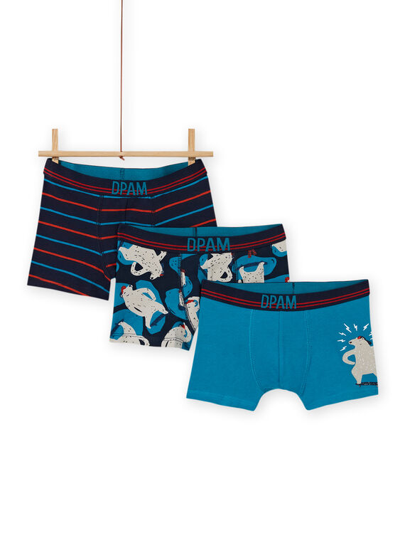 Pack de 3 bóxers a juego con estampado de oso para niño MEGOBOXOURS / 21WH12C2BOX705