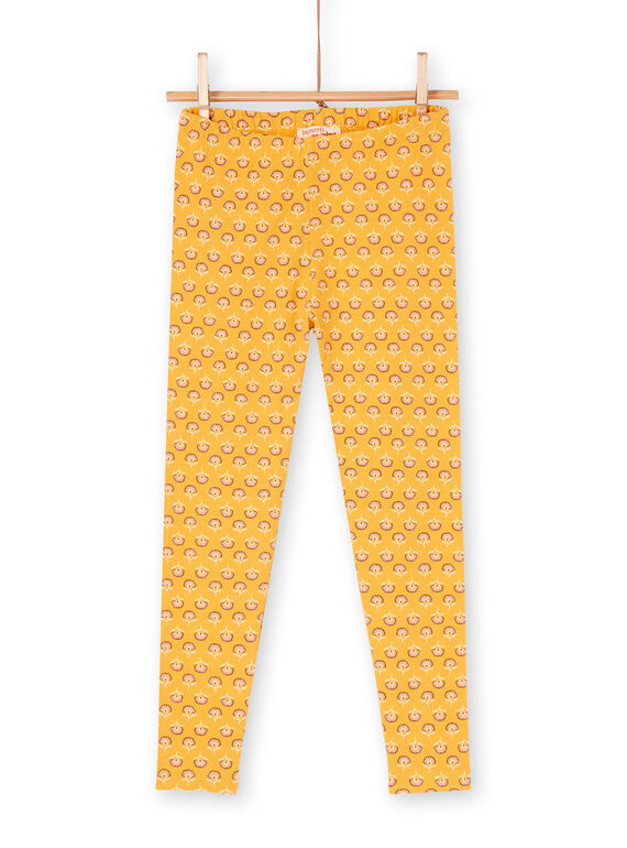 Leggings amarillos para niña LYAPOELEG / 21SI01Y1CAL107