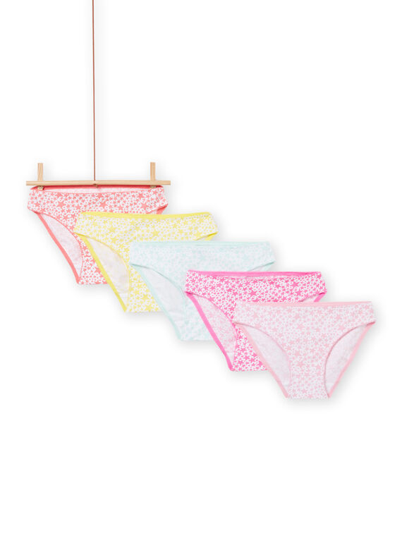 Pack de 5 bragas de colores a juego para niña NEFALOTSEM3 / 22SH11J2D5L000