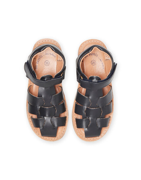 Sandalias de piel azul marino para niño NOSANDMARC / 22KK3646D0E070