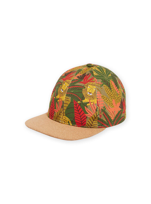 Gorra verde militar con estampado de selva para niño NYOJOCAP1 / 22SI02C6CHAG631