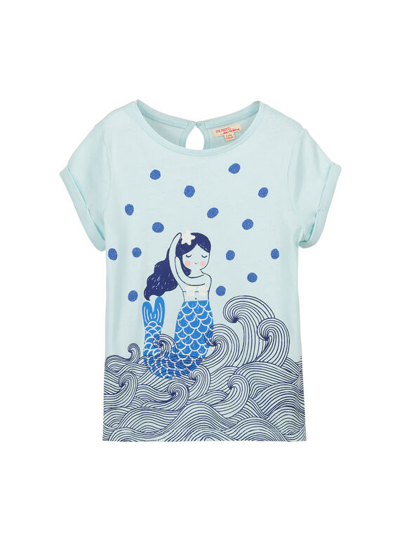 Camiseta con estampado de fantasía de manga corta para niña FANETI1 / 19S901B1TMCC216