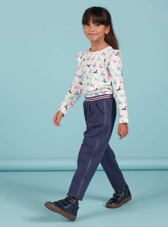 Pantalón azul forrado para niña MAPLAPANT2 / 21W901O2PANC202