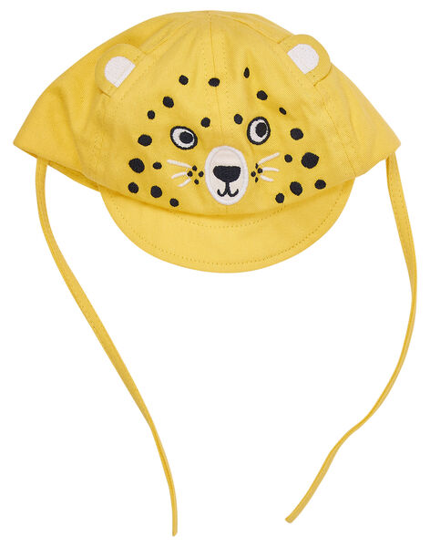 Gorra de color amarillo con bordado de tigre para bebé niño JYUTROCASQ / 20SI10F2CHAB114