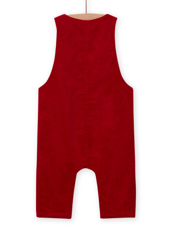 Peto rojo de pana con estampado de fantasía para bebé niño MUFUNSAL1 / 21WG10M2SAL510