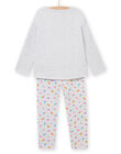 Pijama gris jaspeado para niña NEFAPYJKOA / 22SH11G2PYJJ920