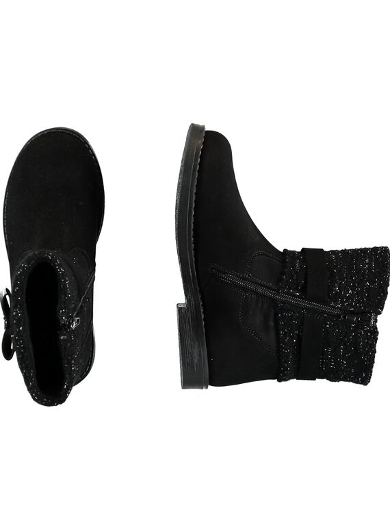 Botas negras para niña GFBOOTRICO / 19WK35X1D0D090