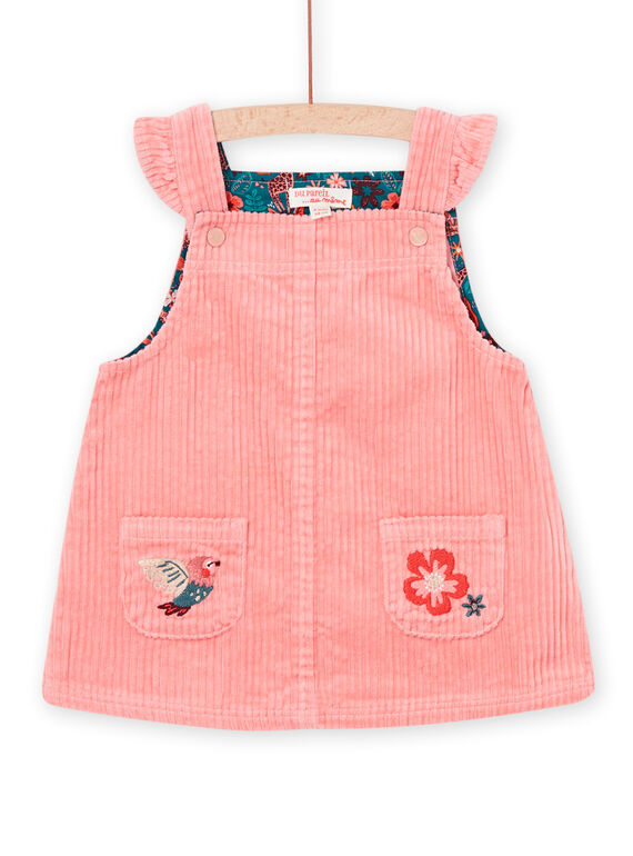 Vestido salmón sin mangas de terciopelo PIPRIROB2 / 22WG09P2ROB401
