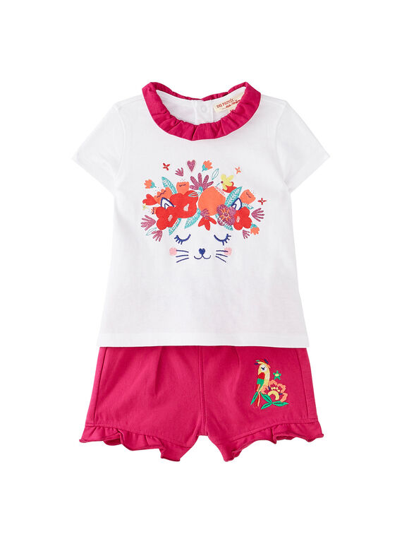 Conjunto de camiseta y short para bebé niña JIMARENS2 / 20SG09P2ENS000