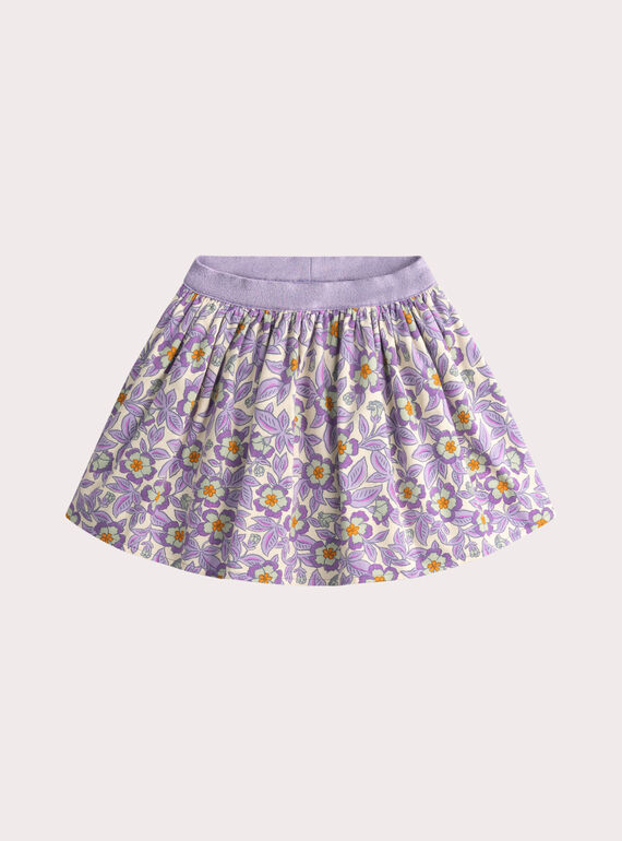 Falda reversible de pana morada para niña VAPERJUP2 / 24W901R1JUP005