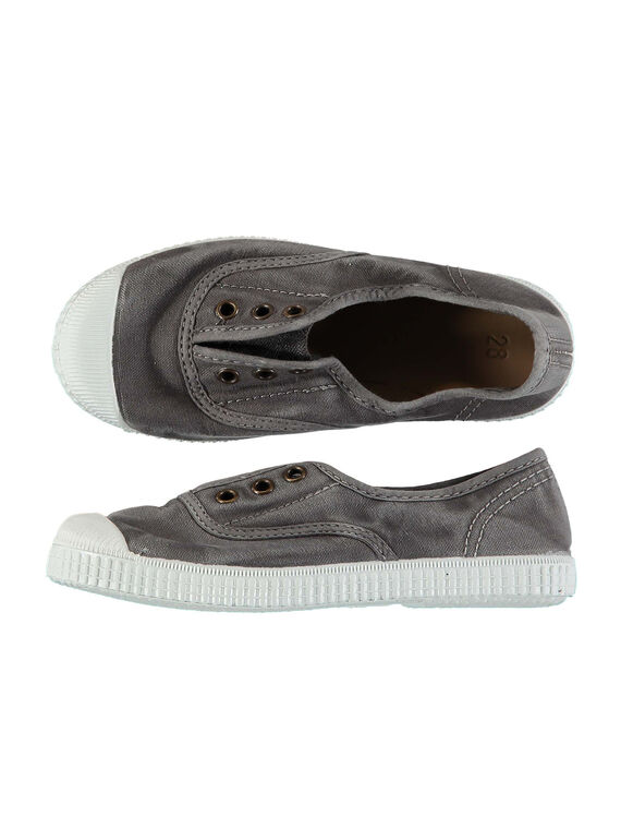 Tenis de lona lisos para niño FGTENGREY / 19SK36B3D16940