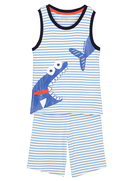 Pijama corto de rayas para niño FEGOPYCPOI / 19SH12H6PYJ000